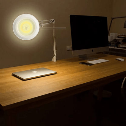 Dimmable LED Under Cabinet Lighting Kit with Remote Control - 6500K Cool White Light, Battery-Powered, Perfect for Closets & Kitchens (Batteries Not Included)