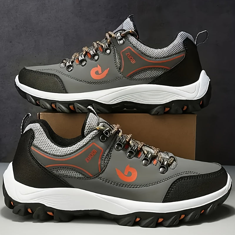 Men's Casual Outdoor Hiking Shoes Non Slip Durable Breathable Camping Shoes Fishing Climbing, All Seasons