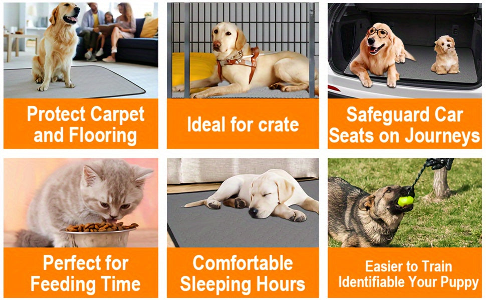 Almohadilla antideslizante y reutilizable para orinar de perros: alfombrilla absorbente para mascotas para perros y gatos: ¡perfecta para entrenamiento!