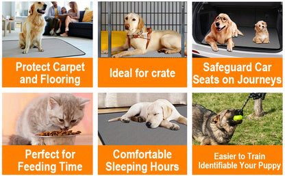 Reusable, Non-Slip Dog Pee Pad - Absorbent Pet Mat For Dogs And Cats - Perfect For Training!