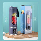1pc, USB Rechargeable Portable Juicer, Mini Blender, Mini Ice Crusher With Three Modes, Digital Display And 12- Blades, Easy-to-Clean, Suitable For Travel, Fresh Juice Maker, Kitchen Stuff