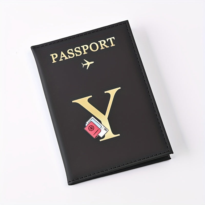 Creative Color Printing Letter Faux Leather Multi-Functional Passport Holder SIM Card ID Holder