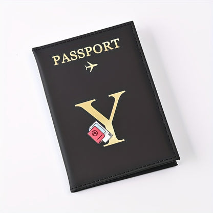 Creative Color Printing Letter Faux Leather Multi-Functional Passport Holder SIM Card ID Holder