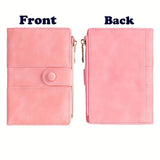Fashion RFID Anti-theft Travel Wallet - Spacious and Safe, with Zipper Closure, Can Hold Passport, Bank Cards, Credit Cards, Photos, ID Cards, SIM Cards, Change, with Zipper Closure, Suitable for Going Out, Gift, Plot Person