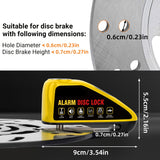 110dB Loud Alarm Disc Brake Lock Set with Reminder Cable, USB Type-C Rechargeable, Anti-Theft Motorcycle and Bicycle Security Lock with 2 Unique Keys, Waterproof, Quick Charge in 1.5 Hours, Innovative Motorcycle Helmet Design