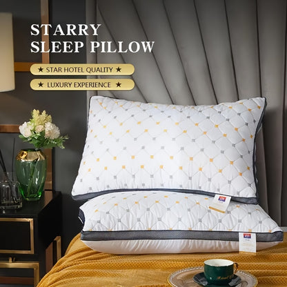 2pcs Luxury 3D Pillows, Thickened High-Rebound Soft Polyester Bedding, Breathable Neck Support for Relaxing Sleep, Ideal Gift for Family and Friends on Mother's Day, Father's Day, Halloween, Thanksgiving, Christmas, Valentine