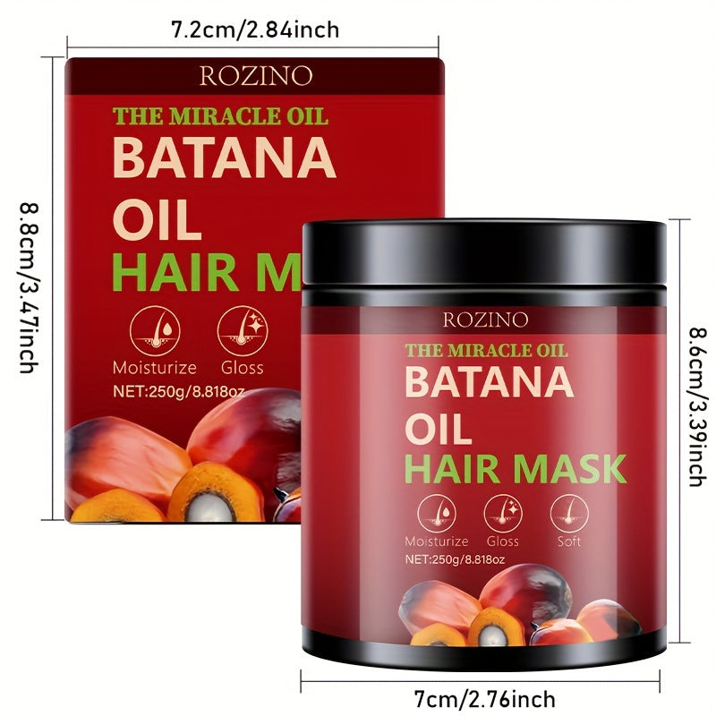 250g Miracle Oil Bataan Oil Hair Mask Deep Hair Care Conditioner Smoothes Frizzy Hair Hydrates and Moisturizes Hair Strands Strengthens Hair Roots Designed for Damaged Hair Types Makes Hair Smooth and Healthy Looking