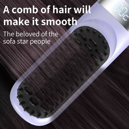 Portable Cordless Hair Straightener Brush for Women - Fast Heating, USB Rechargeable, Compact Travel Size