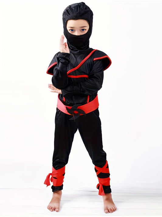 Kid's Warrior Character Clothing, Cartoon Samurai Character Halloween Outfits, Boy's Clothes For Party Performance