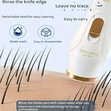 Kit de depilación eléctrica 3 en 1 para mujer: recortadora facial recargable por USB, recortadora de vello nasal, depiladora corporal completa, regalos para mujeres