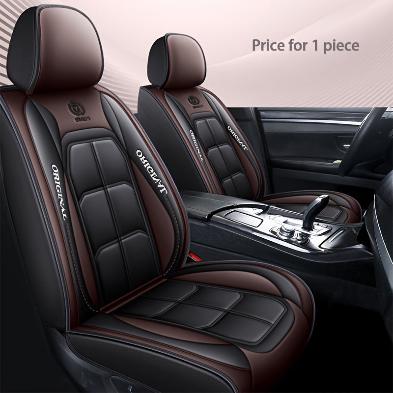 Premium Faux Leather Front Seat Cushion - Fit for Cars, SUVs & Pickups | All-Season Comfort Car Interior Accessory