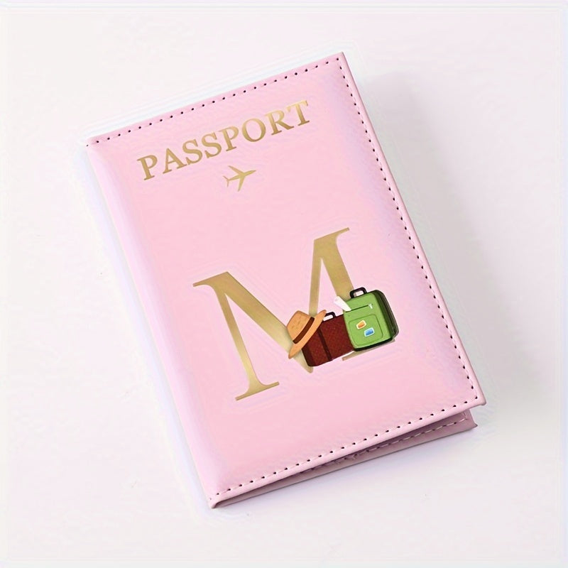 Creative Color Printing Letter Faux Leather Multi-Functional Passport Holder SIM Card ID Holder