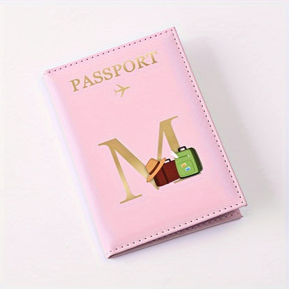 Creative Color Printing Letter Faux Leather Multi-Functional Passport Holder SIM Card ID Holder