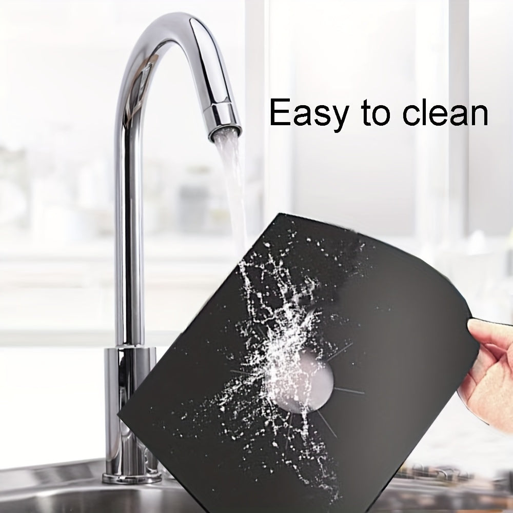 4pcs Double Thickness Non Stick Stove Burner Covers Reusable And Fast Cleaning For Gas Stoves Protects Cooking Surfaces And Prevents Scratches And Burns