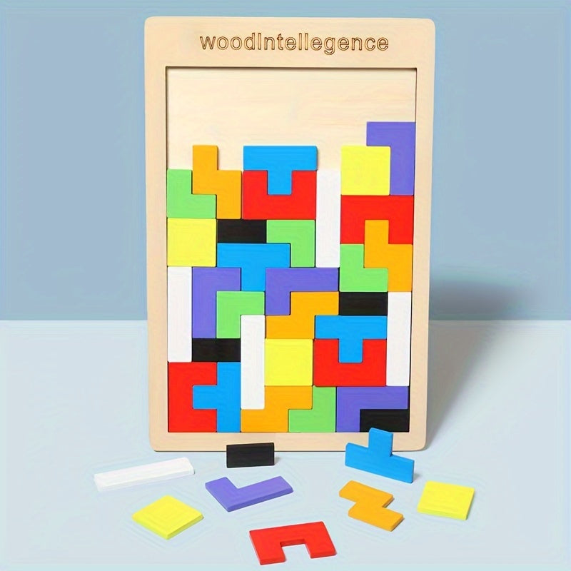Building Blocks Puzzles Educational Toys Tangram Puzzles Smart Color 3D Colorful Building Blocks Games Educational Gifts For Kids Halloween Christmas Gift