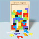 Building Blocks Puzzles Educational Toys Tangram Puzzles Smart Color 3D Colorful Building Blocks Games Educational Gifts For Kids Halloween Christmas Gift