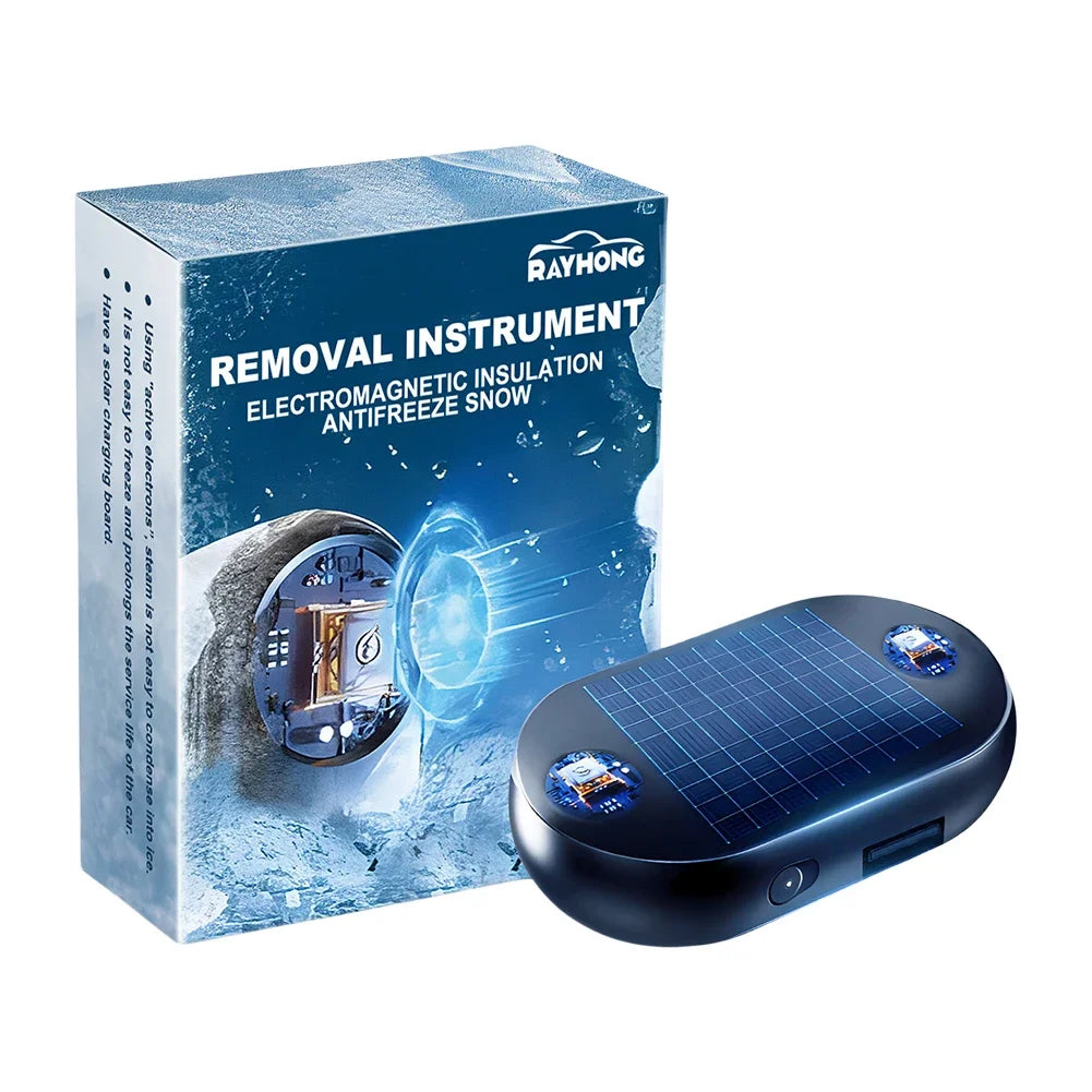 1-3pcs Solar Antifreeze Electromagnetic Molecular Car Windshield Snow Removal Device Glass Window Defogging &amp; Defrosting &amp; Deice 5-12V 