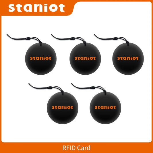 1/6Pcs 125Khz RFID Card EM4100 Tags Keypad Access Control Smart Card Proximity Keychain Works with Staniot Wireless Keyboard 
