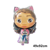 1 juego de globos de látex con forma de gato para casa de muñecas Gabby, decoración para fiestas de cumpleaños infantiles, suministros para baby shower, globos de helio para niños 