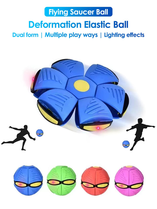 1 pelota de disco volador para exteriores, juguete para padres e hijos, deformación mágica para pies, presión para pies, pelota de ventilación de descompresión. 