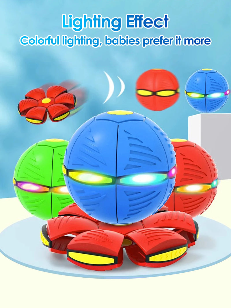 1pcs Flying Disc Ball Outdoor Parent Children Toy Foot Magic Deformation Foot Pressure Decompression Vent Ball 