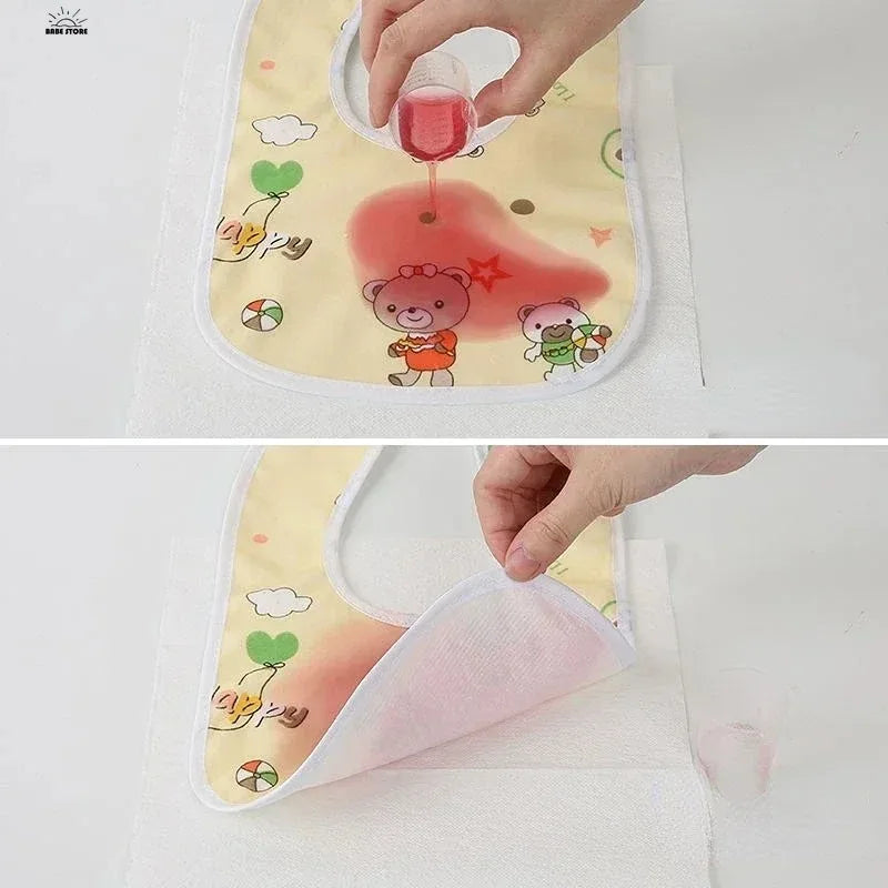 Baberos de terciopelo de cristal en forma de U, impermeables, para bebés de 0 a 3 años, para eructar, 1 unidad 