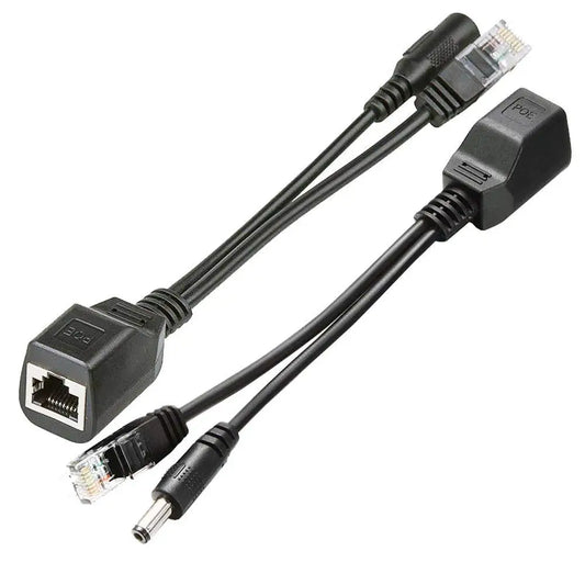 1 Pair Passive POE Cable Power Over Ethernet Adapter Cable Power Module Injector POE Splitter RJ45 12-48v For IP Camea 