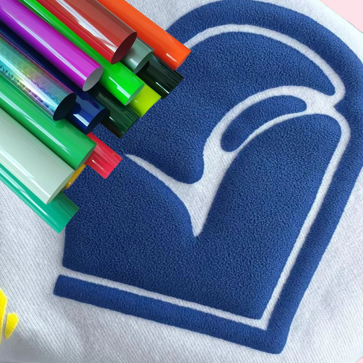 1 peça logotipo de roupas personalizadas diy de vinil de transferência de calor 3D puff