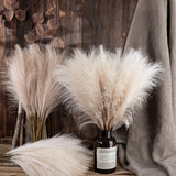 10pcs Fake Pampas Grass, Pampas Grass for Floor Vase, Tall Pampas Grass Decor for Vase Fillers, Boho Rustic Farmhouse Home Decor 