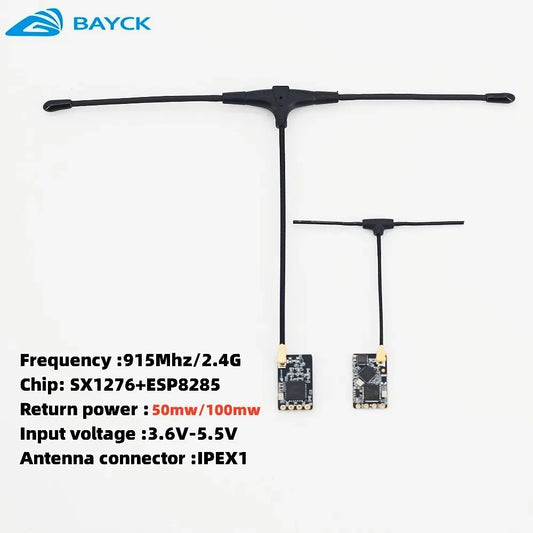 10 peças receptor bayck elrs 915mhz/2.4ghz nano expresslrs com antena tipo t suporte atualização wi-fi para peças de drones rc fpv