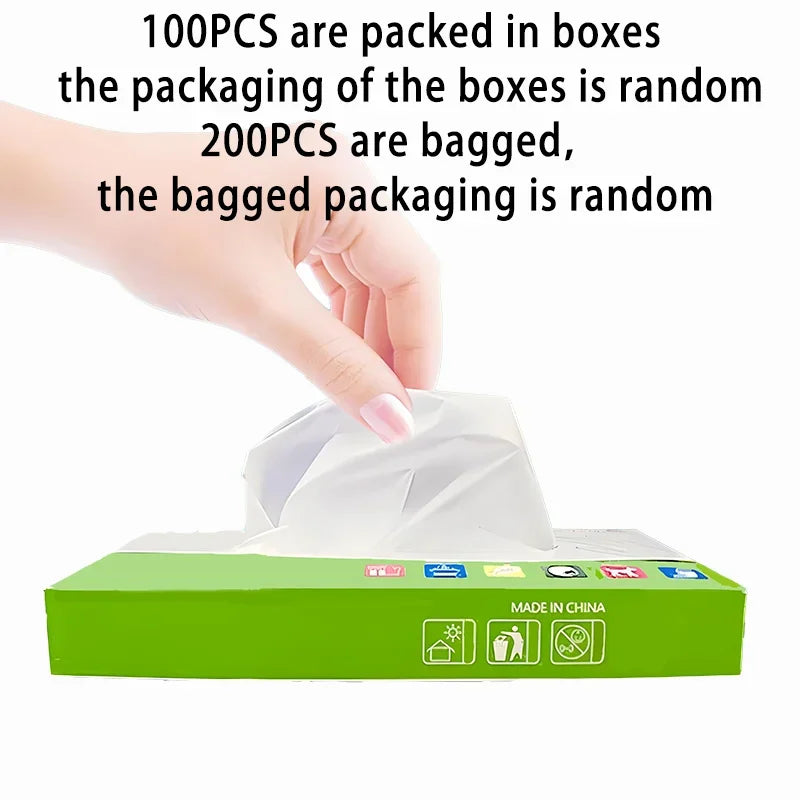 100/200pcs Disposable TPE Gloves Powder Free and Latex Free Suitable for Kitchen and Bathroom Cleaning 