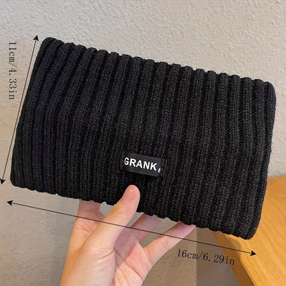 4-Pack Women'S Knitted Thick Winter Headbands - Fashionable Simple Sweet Style, Soft Comfortable Loose Hair Bands, Suitable for Daily Wear, Solid Color, Knit Material, Clothing Accessories, Ladies Fashion