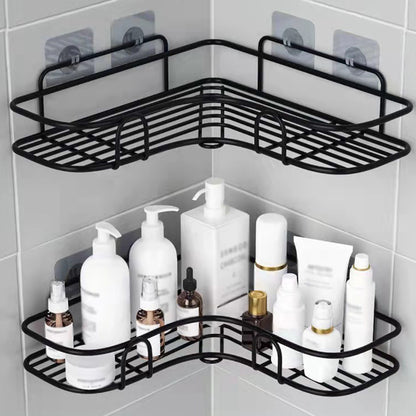 1pc Triangle Wall Mounted Shower Caddy Rack for Bathroom and Kitchen - Easy Installation, Convenient Storage, and Organization of Bathroom Accessories bathroom accessories Bath/Bathroom Accessories