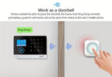 WiFi + GSM Auto-dial Smart Home Security Alarm System 433MHz LCD Display Alarm Panel Door Window Sensor PIR Motion Sensor Kit APP Remote Control Compatible With Alexa Google Home