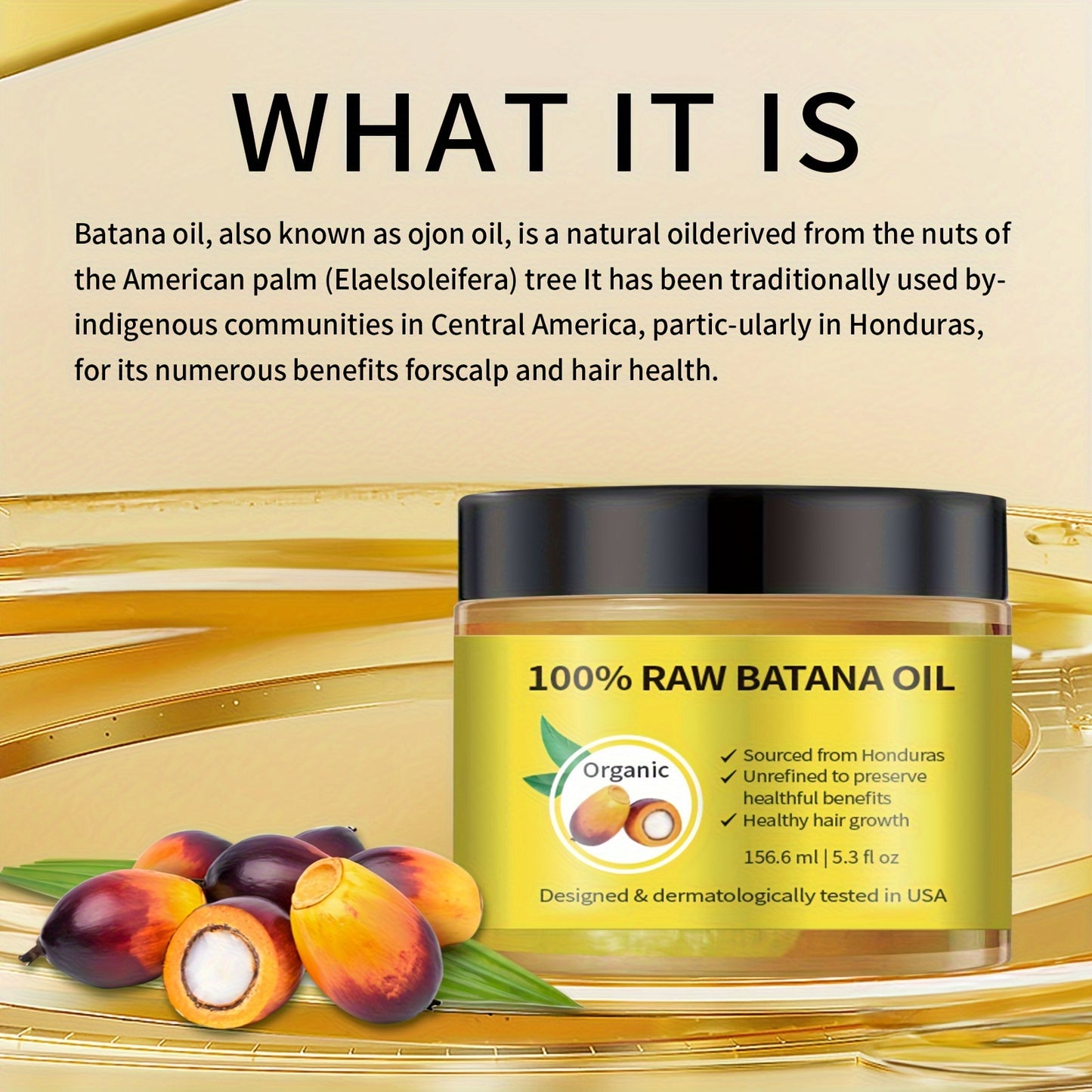 Batana Oil Conditioning Cream Moisturiser for Normal Hair Volume - 156.6ml (5.3oz)