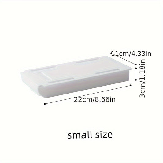 2pcs Under Desk Storage Drawers - No Drill, Adjustable & Lightweight Pull-Out Organizer for Office Supplies and Cosmetics