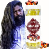 GZE Hair Batana Oil Capsules - Cold-Pressed and Unrefined Oil for Hair, Fortifies Weak and Dry Hair - Non-Greasy Formula Enriched with Antioxidant Vitamins - 20 Capsules