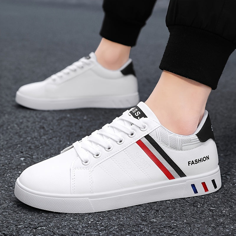 Men's Trendy Street Style Low Top Skateboard Shoes, Comfy Non Slip Lace Up Durable Sneakers For Men's Outdoor Activities