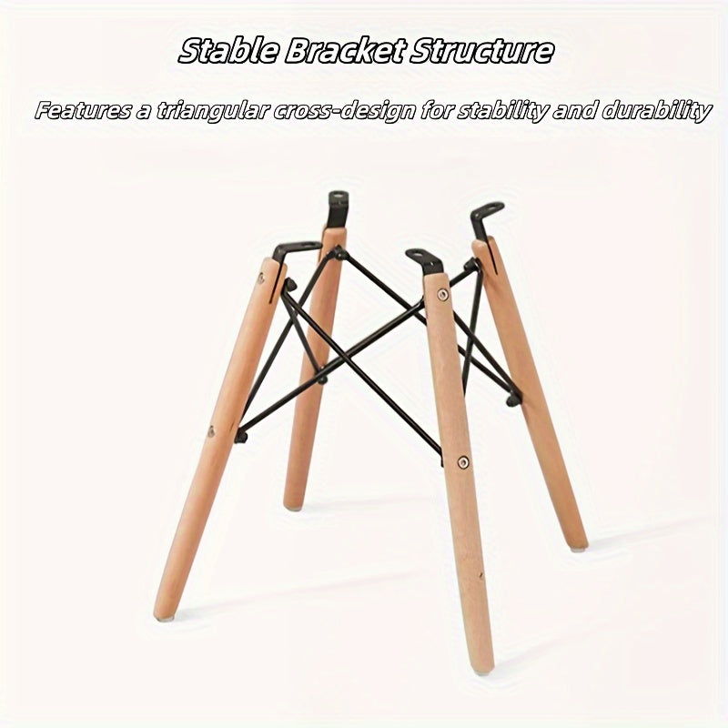 Ergonomic Nordic-Inspired Modern Chair with Solid Plastic Backrest - Perfect for Living Room, Study, Bedroom, Balcony & Outdoor Use