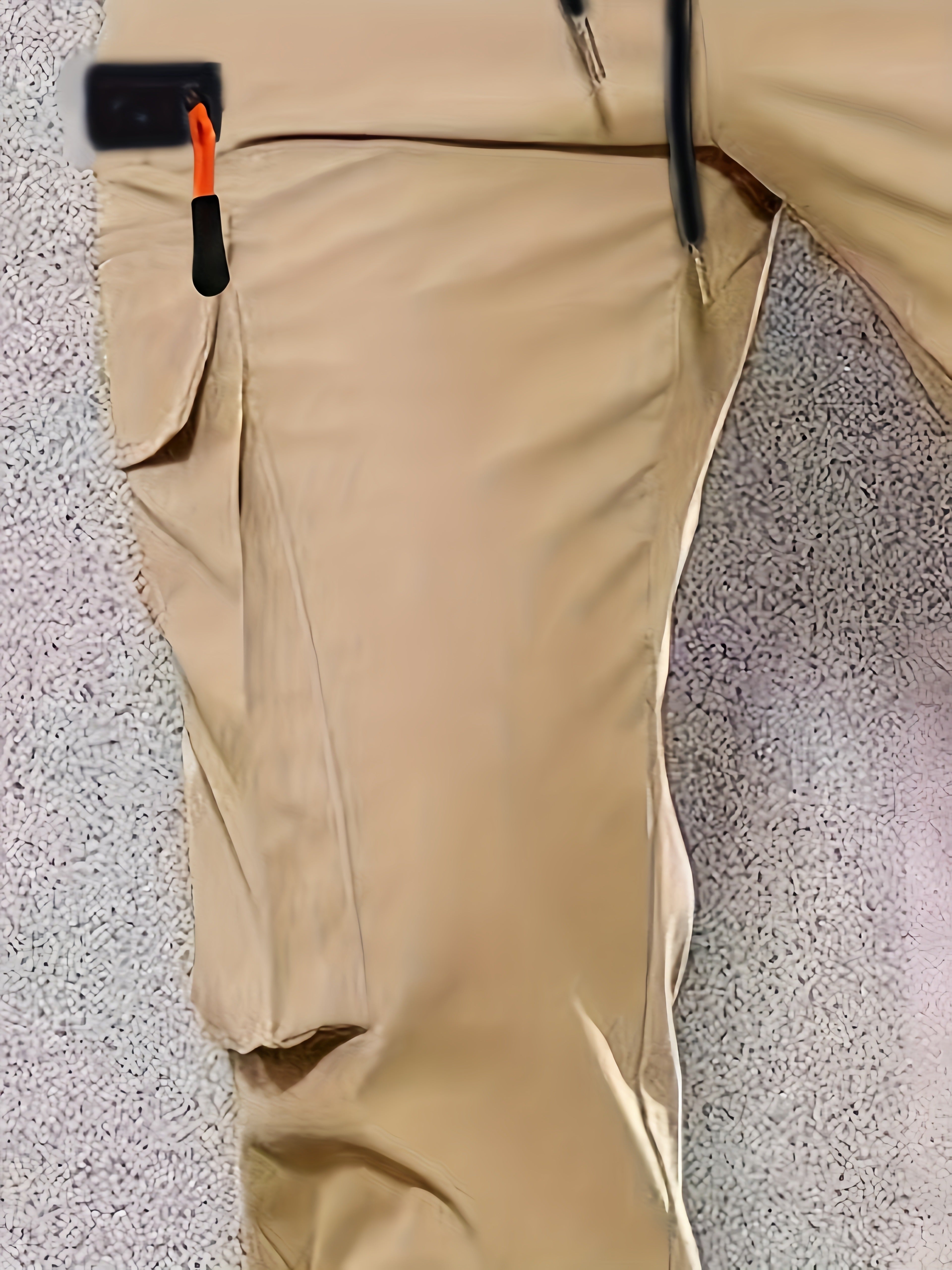 Pantalones cargo con puños y bolsillos de solapa para hombre, de color liso, transpirables y cómodos para actividades al aire libre.