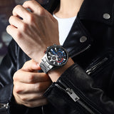 CURREN Reloj cronógrafo deportivo de cuarzo para hombre, de negocios, informal, de moda, analógico, con calendario, reloj de pulsera con fecha