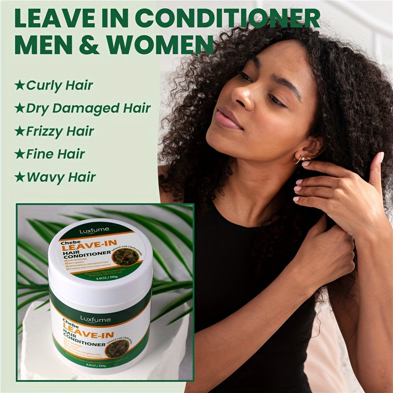 Chebe Leave In Conditioner with Castor oil, Thickening Strengthening Chebe Butter, Chebe Powder, Chebe Oil, Best for Split Ends/Dry/Damaged Hair