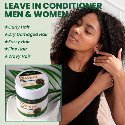 Chebe Leave In Conditioner with Castor oil, Thickening Strengthening Chebe Butter, Chebe Powder, Chebe Oil, Best for Split Ends/Dry/Damaged Hair