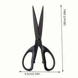 Stainless Steel Precision Scissors - Non-Stick, Sharp Edge for Office, Crafts & Paper Cutting