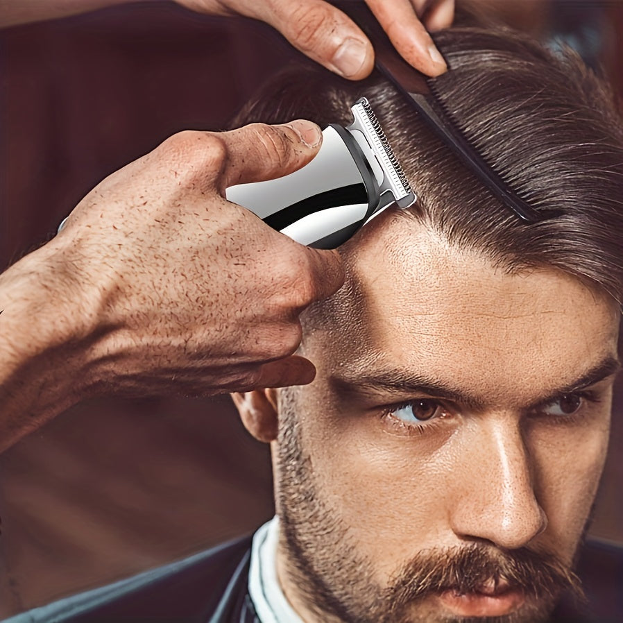 Recortador de barba para hombre, inalámbrico, para bigote, nariz, orejas, rostro, kit de aseo todo en uno, recargable por USB y con pantalla LED (1 juego)