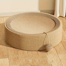 1pc Durable Sisal Cat Scratcher Lounge Sofa - Round Scratching Board with Comfortable Cat Bed, All-Season Pet Scratch Pad for Cats