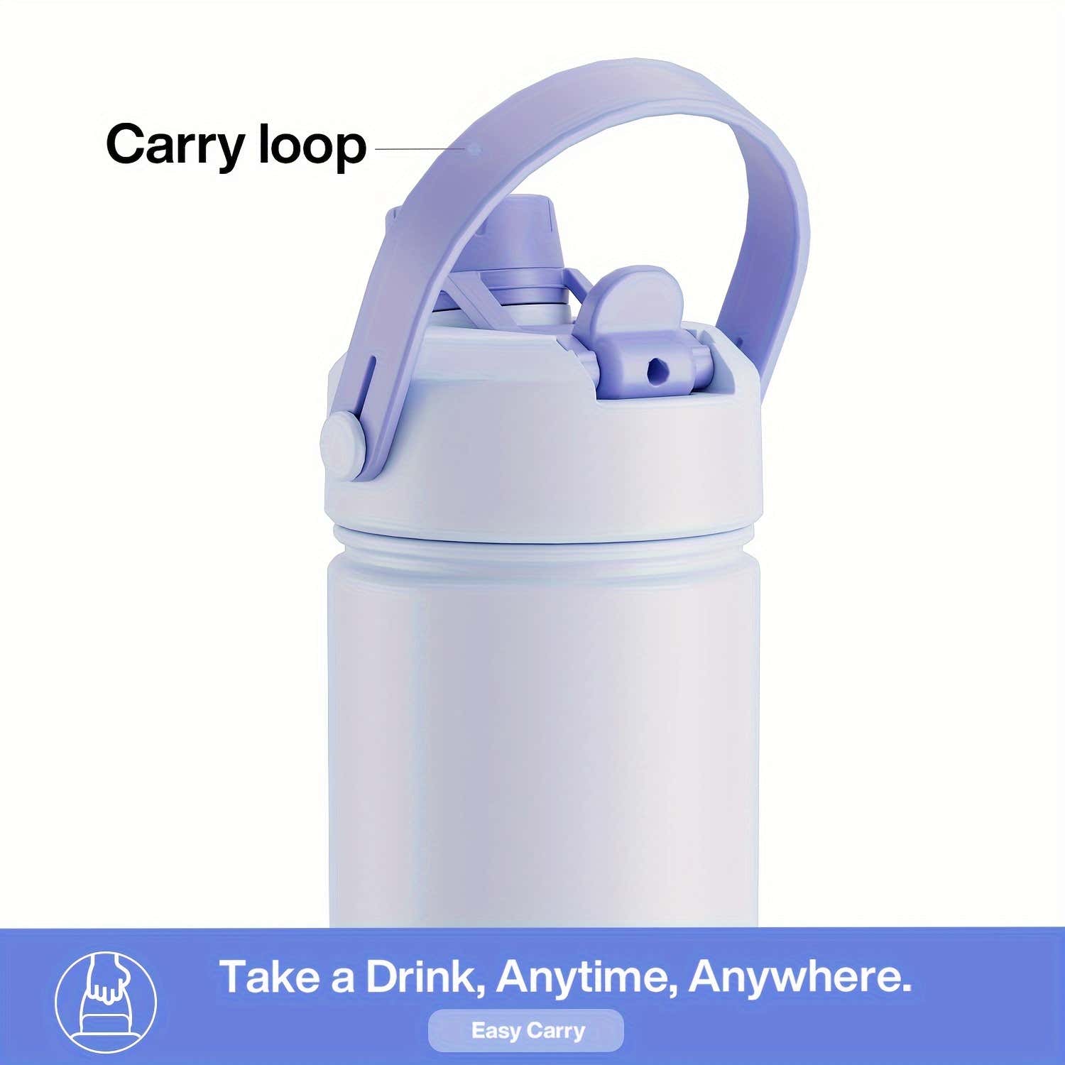 POWCAN 40oz Insulated Stainless Steel Water Bottle with Dual Handles - Leak-Proof, BPA-Free, Keeps Drinks Cold for 24 Hours, Ideal for Sports & Outdoor Activities, Wheat/Green/Light Purple Options
