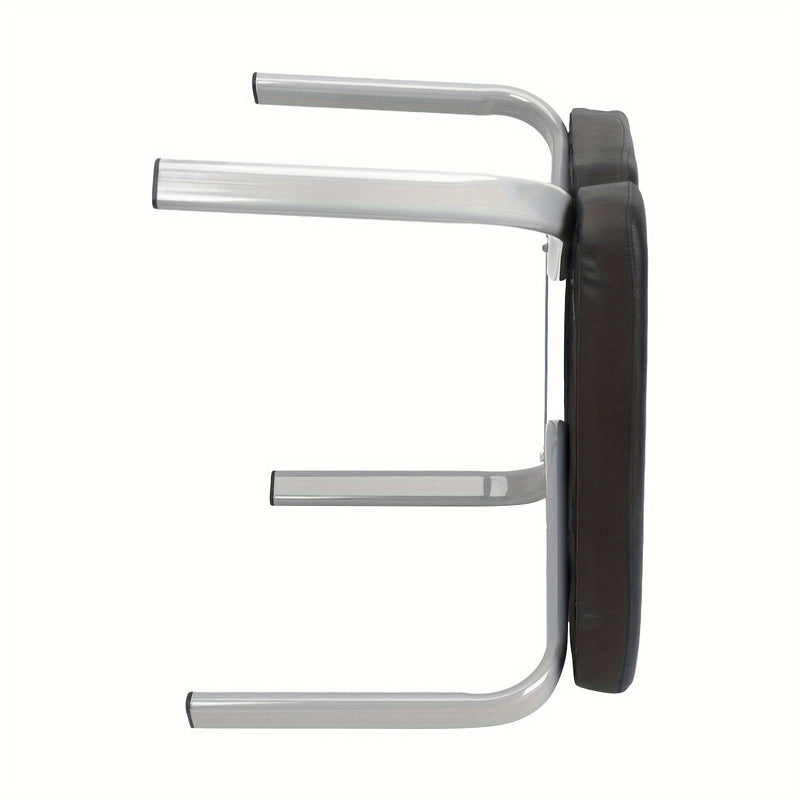 1x Black PU Yoga Inversion Chair with Steel Pipe Frame - Detachable, 200kg Capacity, Ideal for Headstands & Workouts, Perfect for Halloween/Christmas/Thanksgiving, Versatile Workout Chair|Modern Fitness Chair|Durable Construc