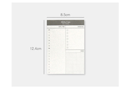 Mini planner daily check list Desk time schedule Office school Notebook/planner Stationary weekly planner