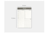 Mini daily checklist planner. Desk time schedule. Office/school notebook/planner. Stationery weekly planner.